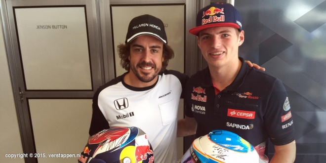 Resultado de imagen de Max Verstappen y Fernando Alonso