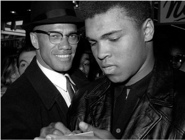 Muhammad Ali junto a Malcolm X.