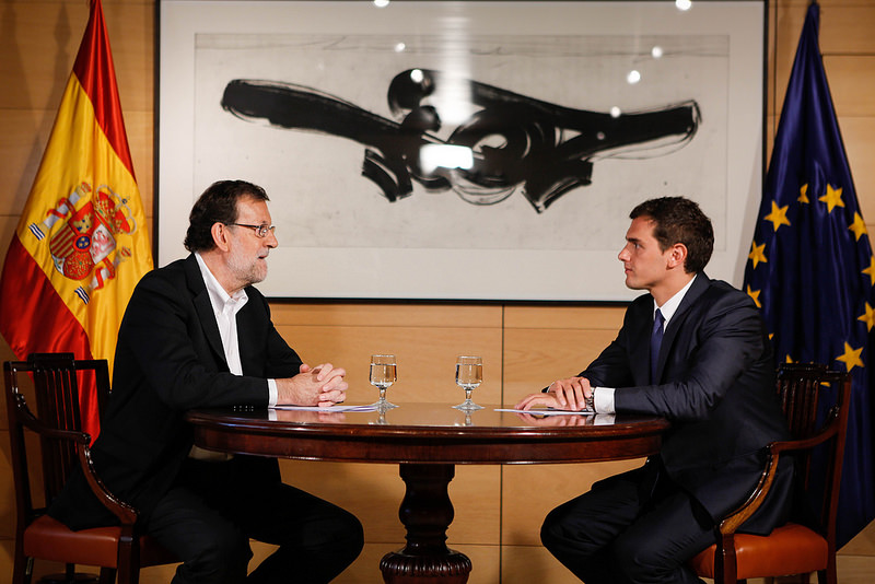 Albert Ribera y Mariano Rajoy reunidos