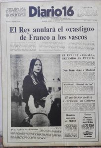 Primera portada de Diario16.