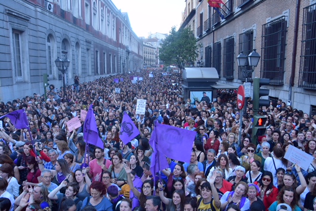 Movilizaciones contra la decisión judicial de poner en libertad a “La Manada. Foto Agustín Millán.