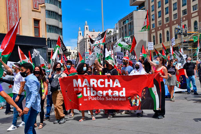 Marcha multitudinaria contra la ocupación ilegal del Sáhara, fotos Agustín Millán