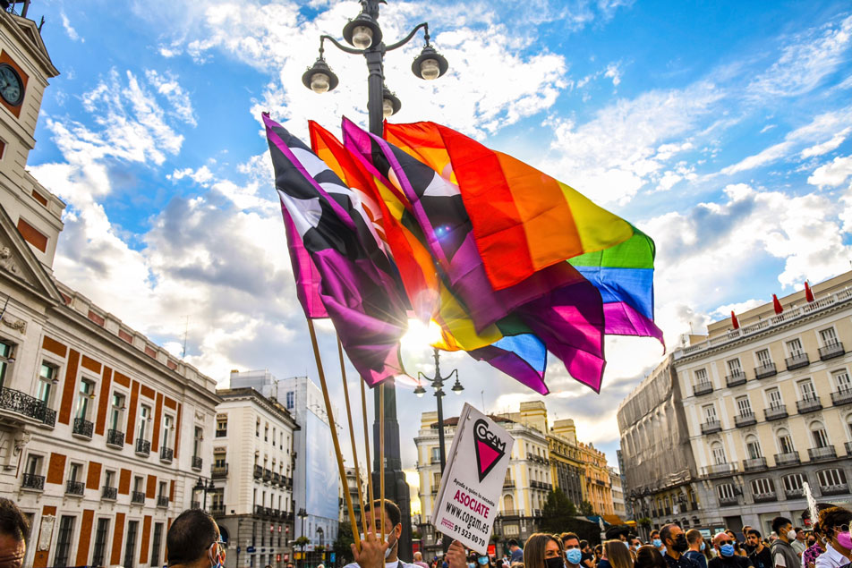Manifestación en Sol contra la LGTBIfobia, fotos Agustín Millán