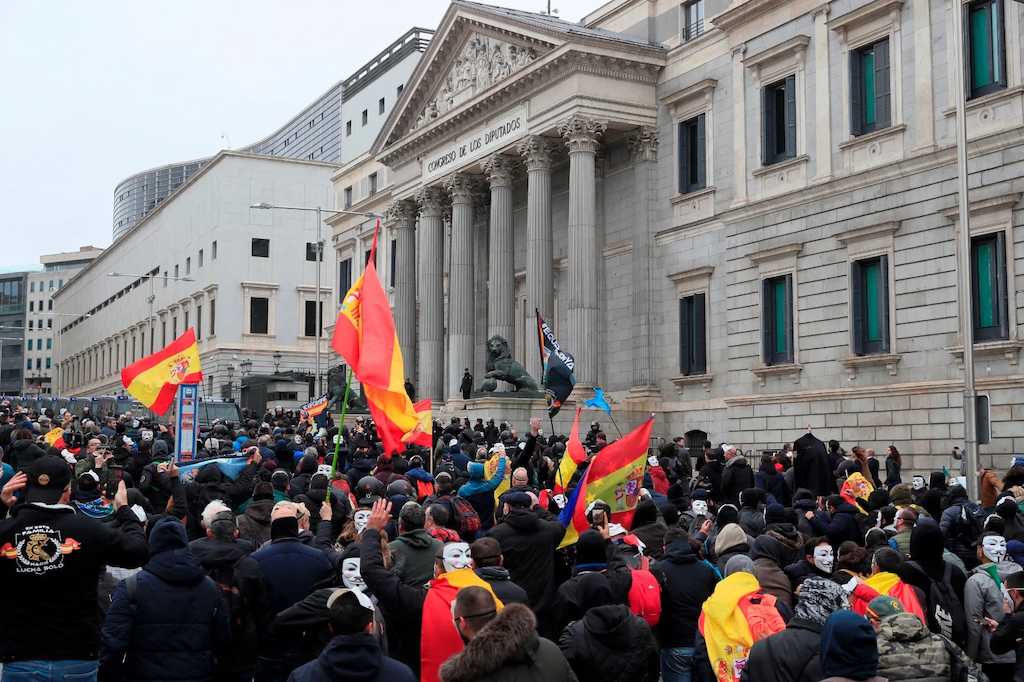 Manifestación de la Policía en Madrid.