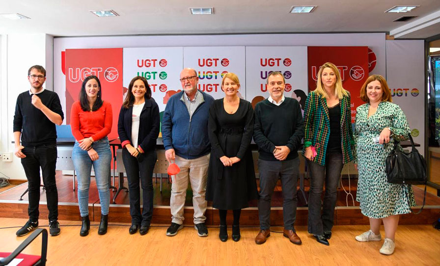 Participantes en el debate europeo para implantar la semana laboral de 32 horas como un Pilar Social Europeo de UGT, foto Agustín Millán