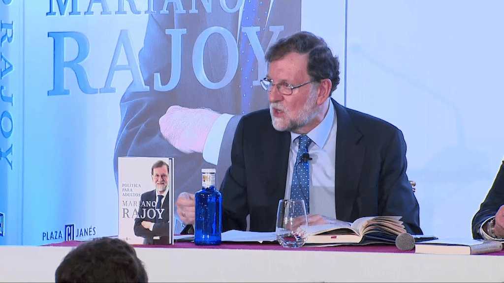 Mariano Rajoy, durante la presentación de su libro.