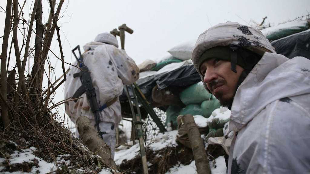 Soldados en la frontera ucraniana.