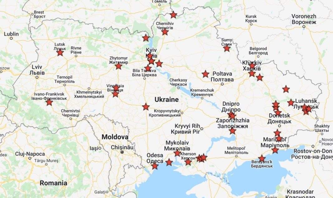 Sin embargo, está bombardeando regiones de Ucrania muy alejadas de la zona controlada por los separatistas prorrusos como, por ejemplo, Odessa