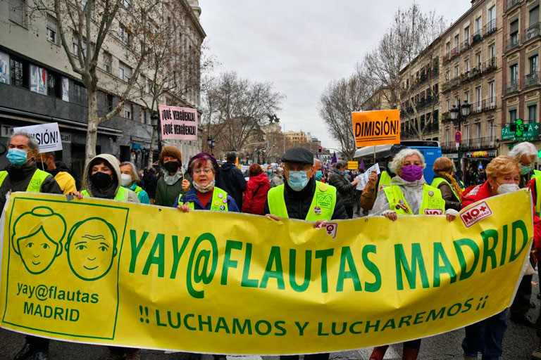 No a la ley, Yayoflautas, foto Agustín Millán