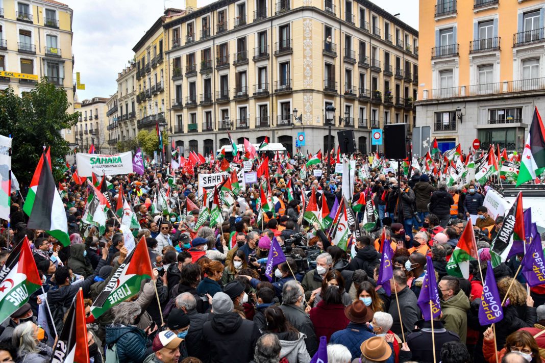Manifestación multitudinaria en Madrid por un Sáhara libre, foto Agustin Millan