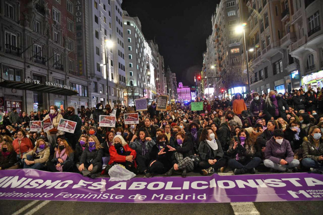 Manifestación 8M abolicionosta feminista en Madrid, foto Agustín Millán