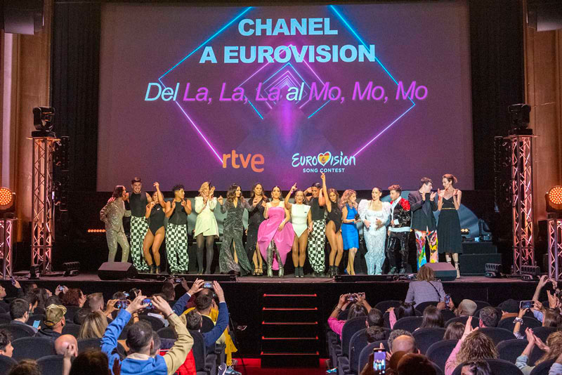 Chanel en su fiesta de despedida antes de viajar a Turín RTVE