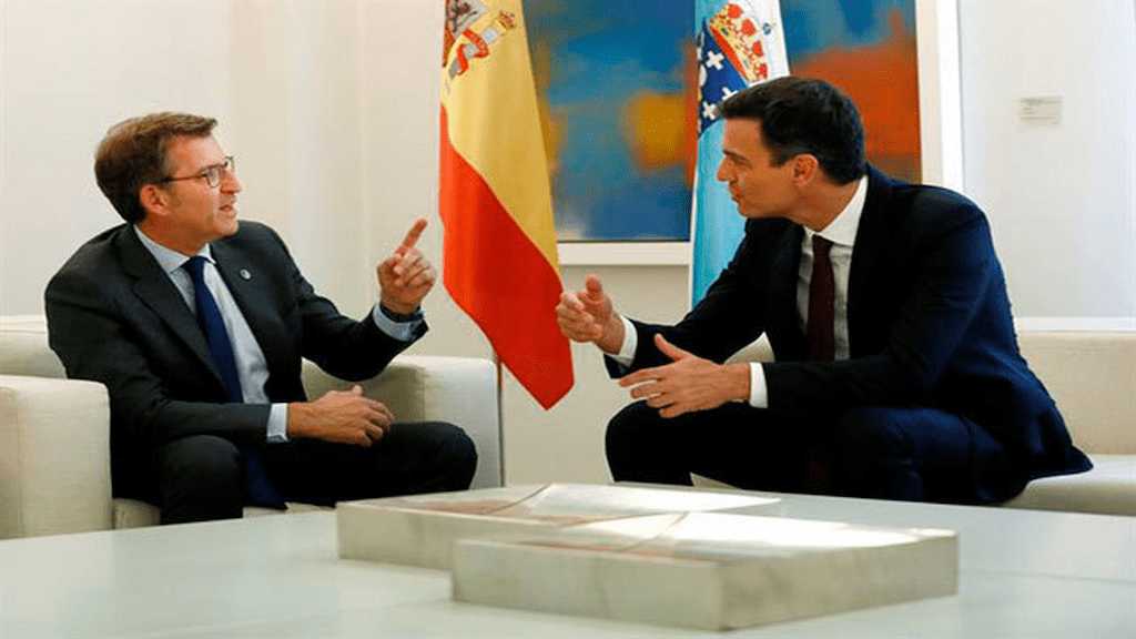 Feijóo y Sánchez durante un encuentro