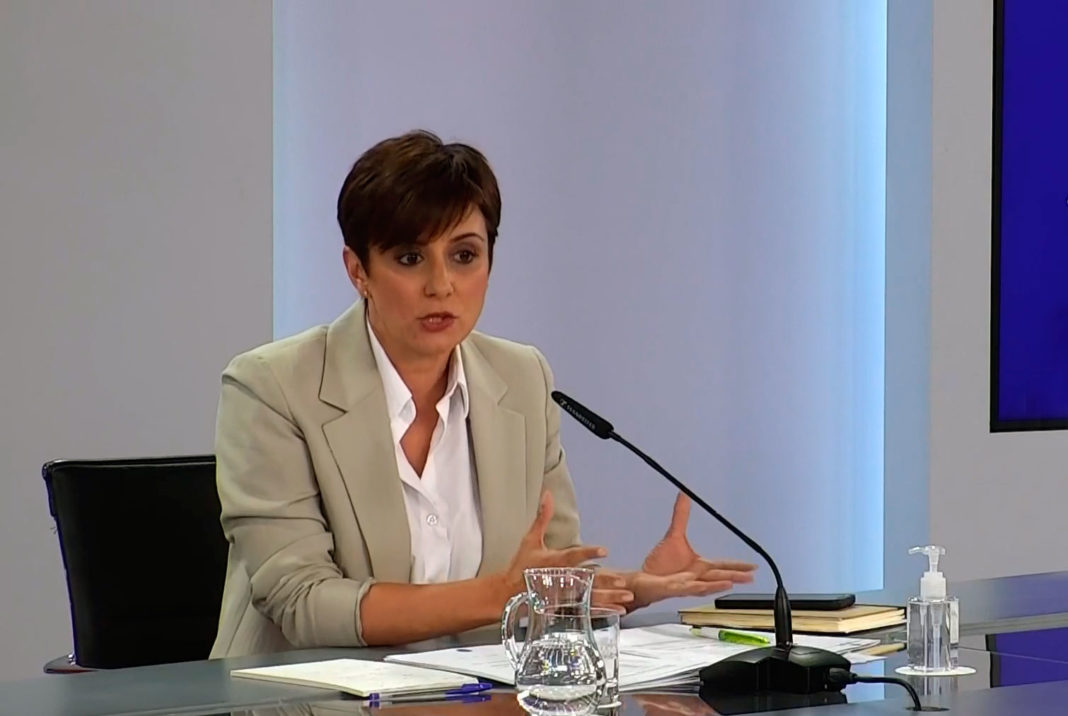 Isabel Rodríguez, Portavoz y ministra de Política Territorial da explicaciones sobre el espionaje con Pegasus