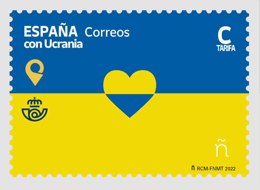 Correos presenta el sello España con Ucrania