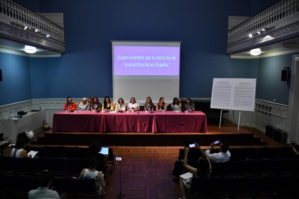 Conferencia Internacional de supervivientes de la prostitución, organizada por la Coalición para la Abolición de la Prostitución, foto Agustín Millán