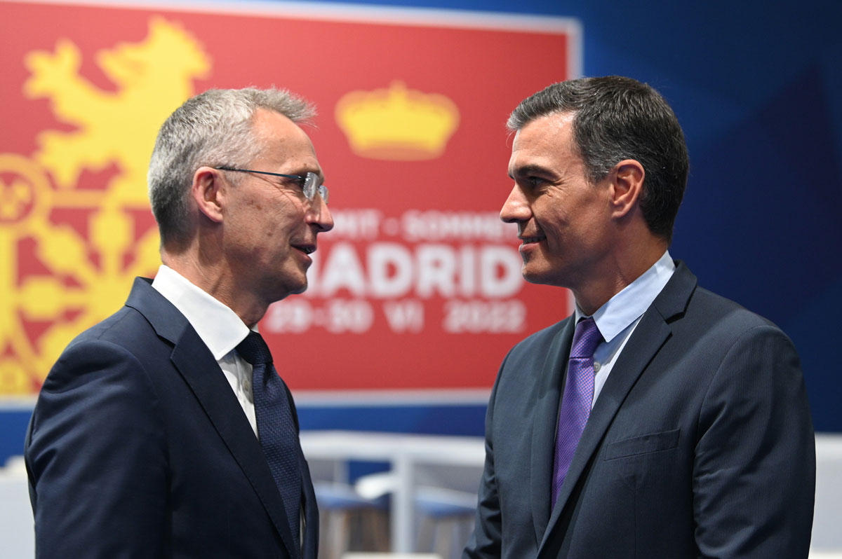 El secretario general de la OTAN con el presidente del Gobierno de España