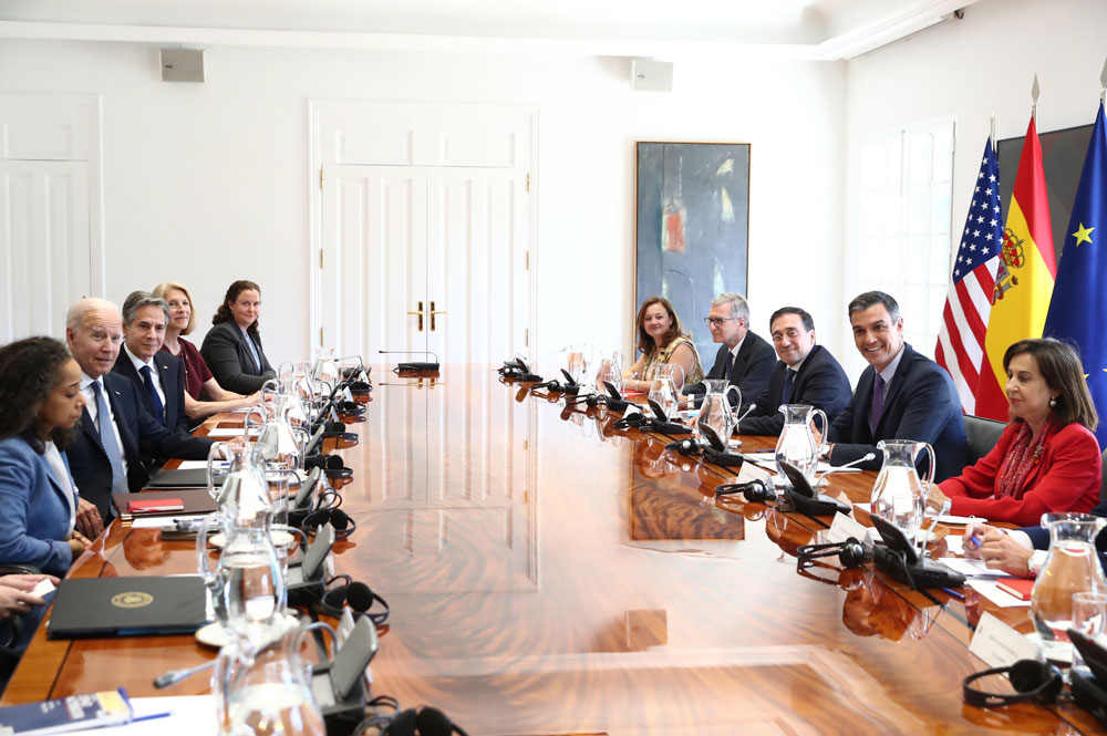 Reunión de las delegaciones de España y Estados Unidos previa a la Cumbre de la OTAN