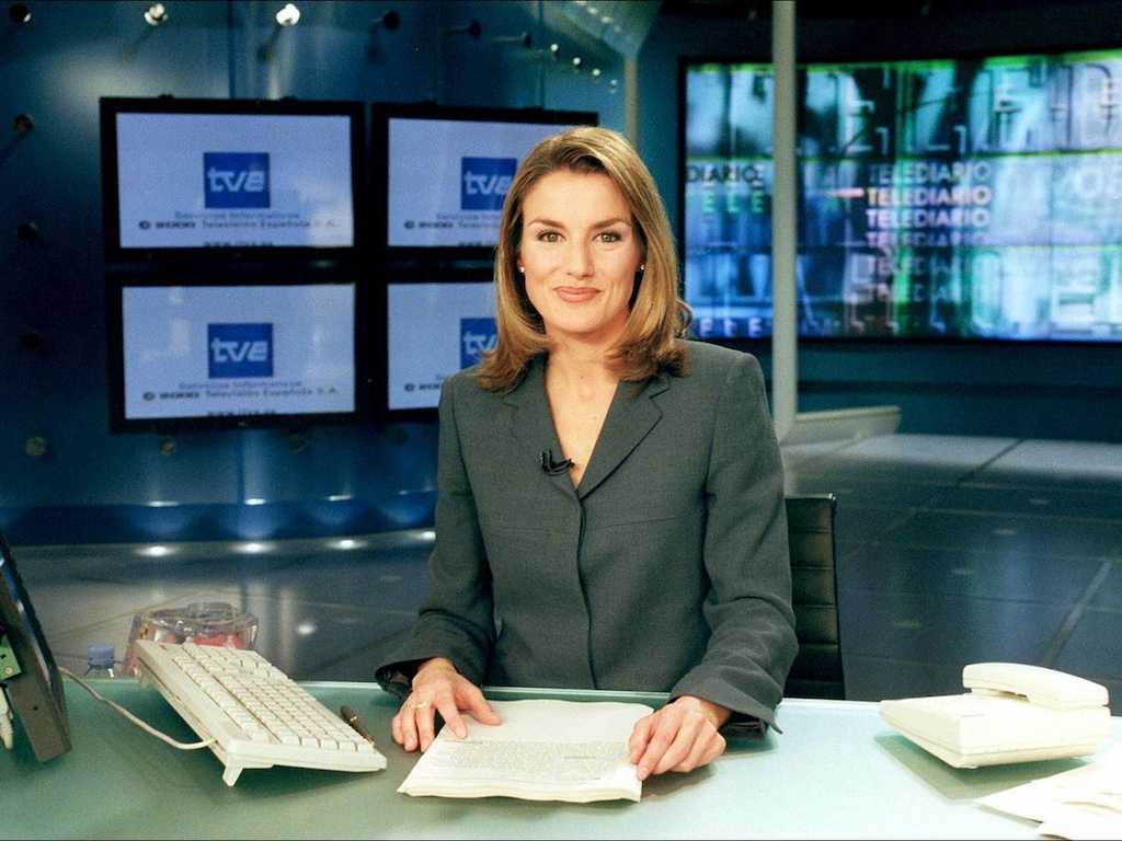 Letizia Ortiz en sus tiempos de presentadora de la televisión.