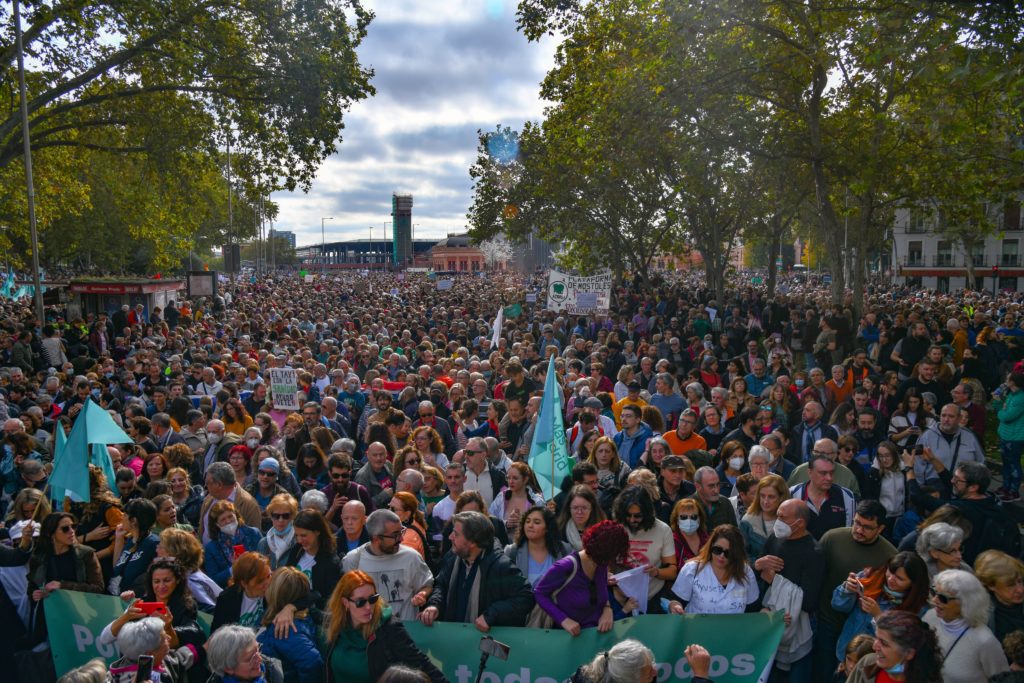 Manifestación en Madrid por la sanidad pública o fotos Agustin Millan