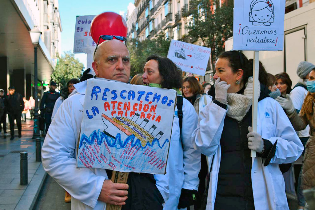 Manifestación por la Sanidad Pública y la atención primaria, foto Agustín Millán