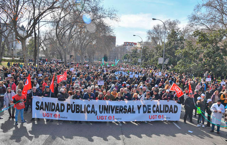 UGT Más de un millón de personas en defensa de la sanidad pública en madrid, foto Agustín Millán